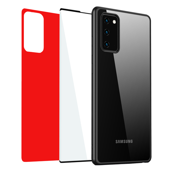 Case, 9H Glass And Matte Red Skin image