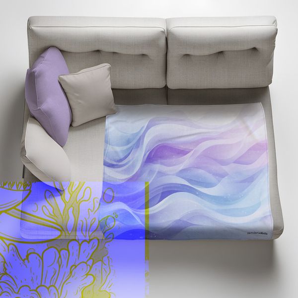 Ethereal Lilac Shades Light Weight Fleece Blanket by Wikus Schalkwyk
