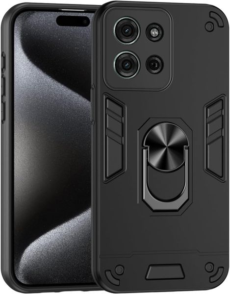 360 Ring Stand Hard Phone Case Compatible With Motorola Edge 50 Fusion