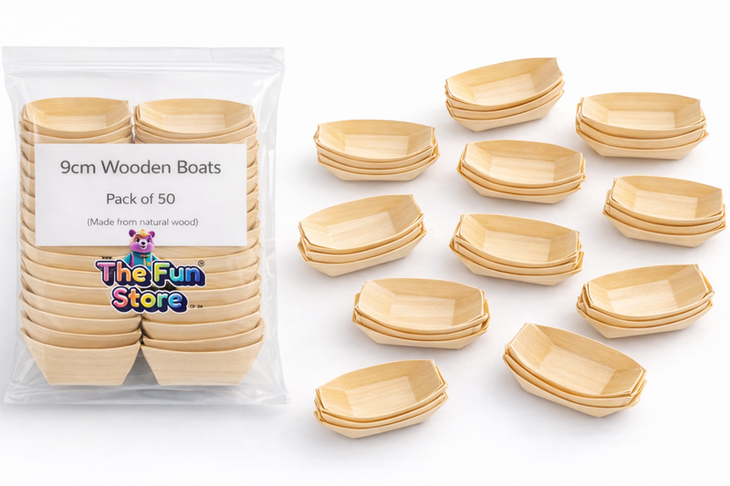 50 Pack - 9cm Disposable Pine Catering Food Trays