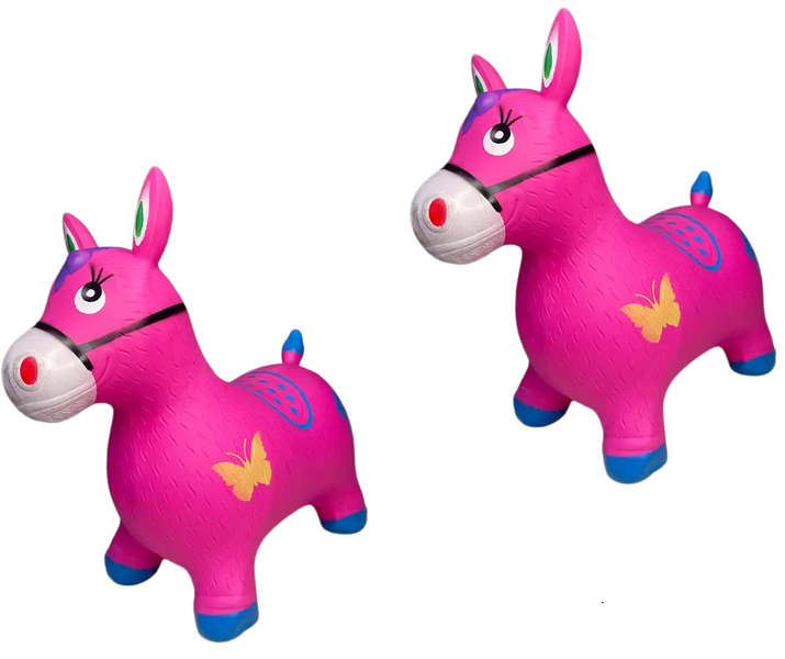 2 Pack-Inflatable jumping horse outdoor children's toy