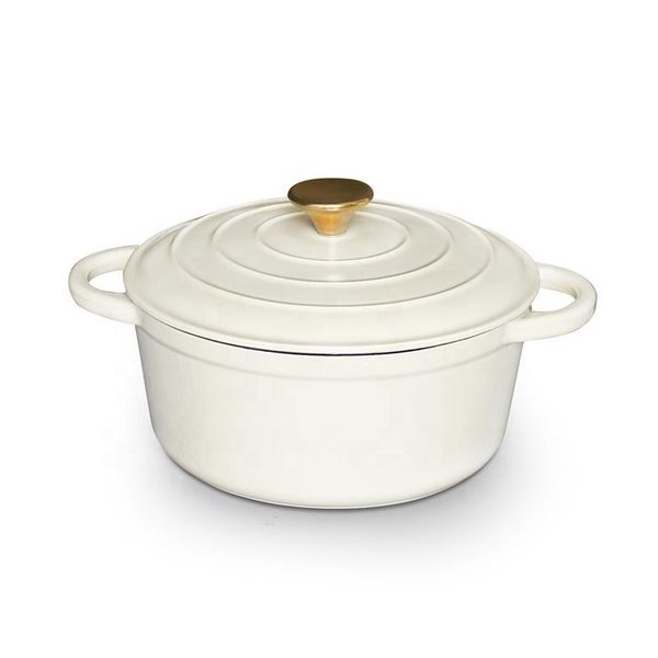 2.7L Cream white household clay pot