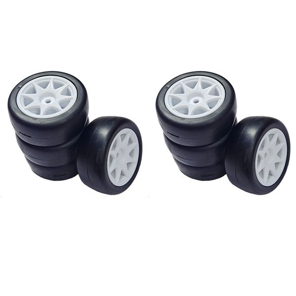4Pcs 58Mm Tires 12Mm Hex Wheels With Sponge For Rc Drift Car
