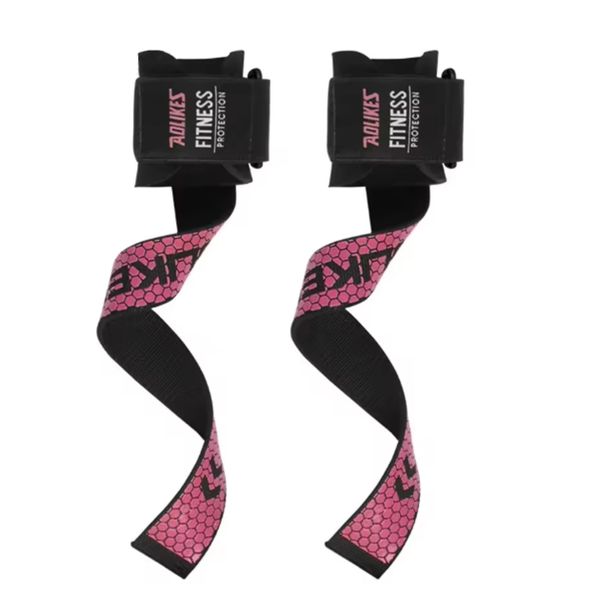 AOLIKES 1 Pair Weightlifting Straps Anti-Slip Silicone Lifting Wrist Straps
