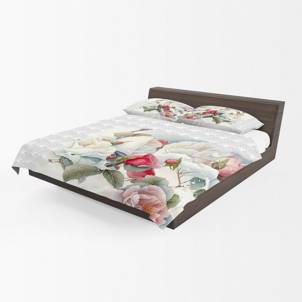 White Rose Duvet Cover Set
