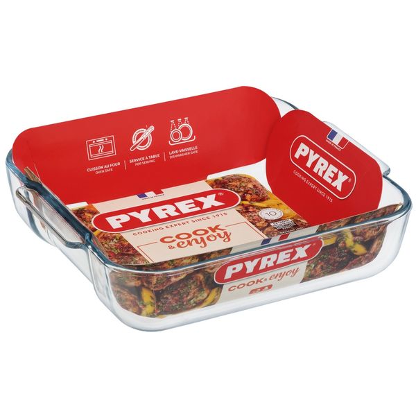 Pyrex - Classic Glass Square Roasters - Multi-Purpose - 2 Litre