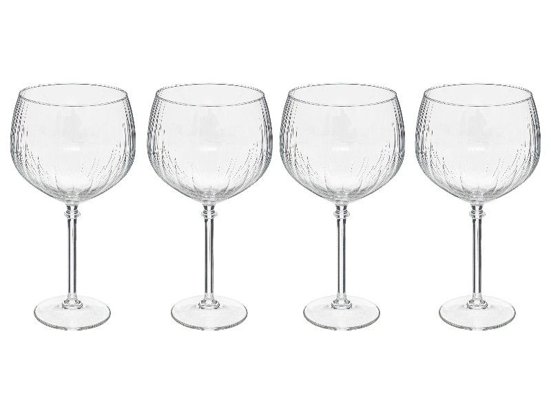 Secret de Gourmet Strie Gin Glass Set ×4 - Elegant 64 cl Cocktail Glasses