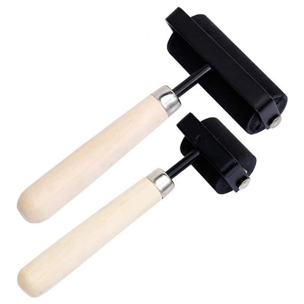 1 5 Inch And 3 Inch Hard Rubber Roller Heavy Steel Frame Craft Tools