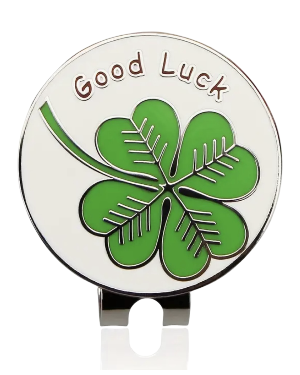 Golf Hat Clip with Removable Ball Marker - Good Luck Clover