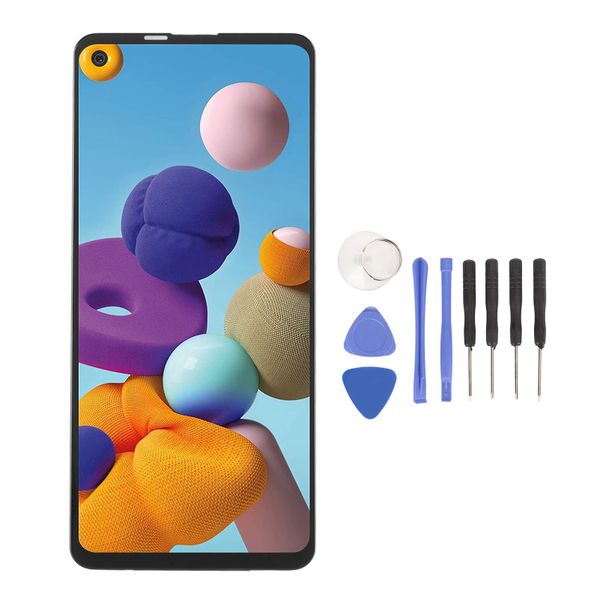 6.5in LCD Smartphone Display Screen with Repair Tools for Samsung Galaxy A21S Replacement
