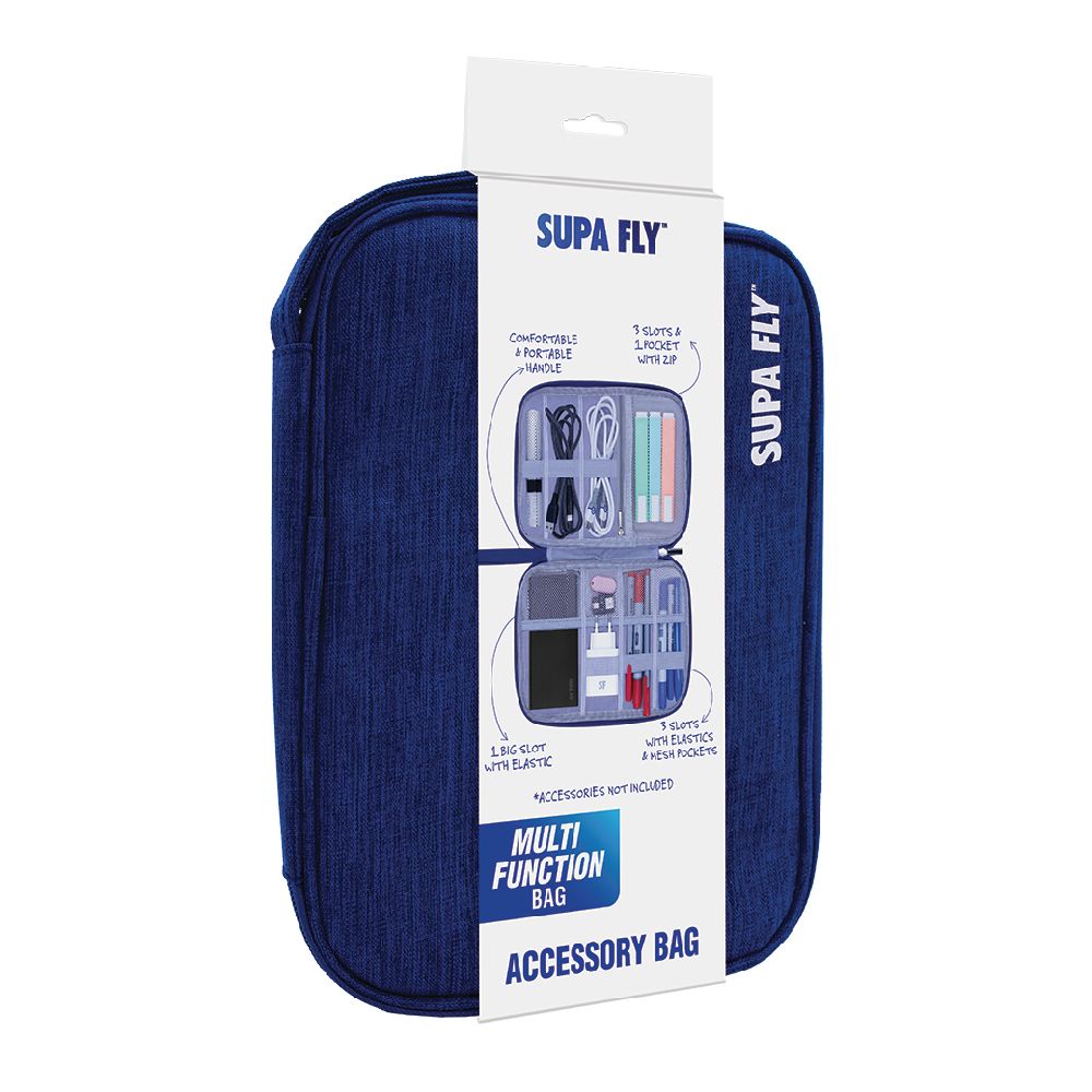 SUPA FLY Travel Accessory Case Bag - Blue