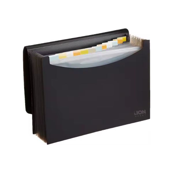 LH Family Document Organiser File Folder For Letter Size Documents - Black
