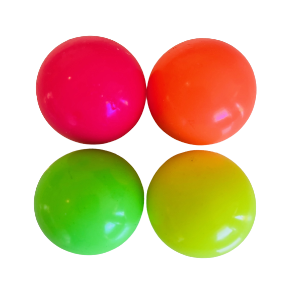 Neon Ceiling Sticky Squeezies Stress Balls - 4.5cm - 4-Piece