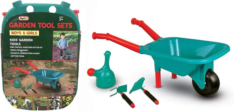 Children's Gardening Tools, Watering Can &amp; Wheelbarrow Set