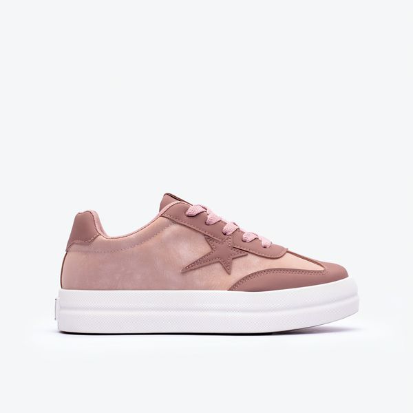 Womens Soviet Paris Casual Low Cut Sneaker - Cream/Silver