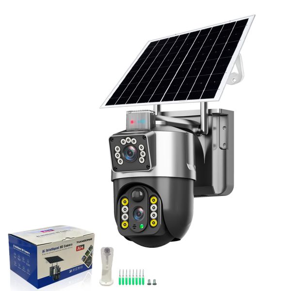 TIANGONG - Dual Lens WiFi Solar Camera PIR Outdoor Security Camera System
