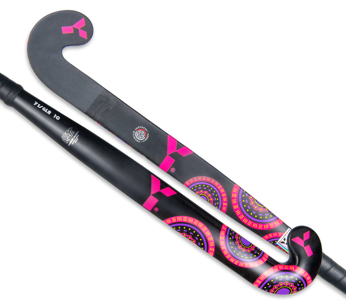 Y1 GLB 30 Low Bow Hockey Stick - Pink - 36.5