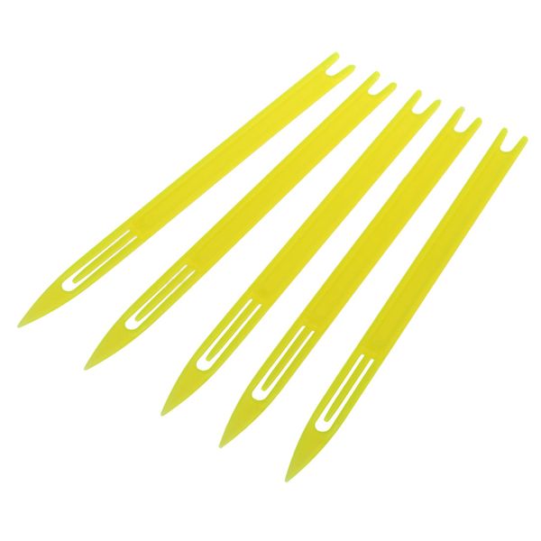5 Piece 2# Yellow Plastic Fishing Net Repair Netting Needle Shuttles
