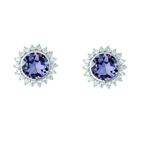 Civetta Spark Sunshine Studs with Swarovski Tanzanite Crystal