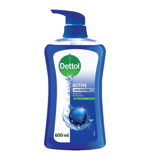 Dettol 600ml, Hygiene Body Wash, Shower Gel, Active