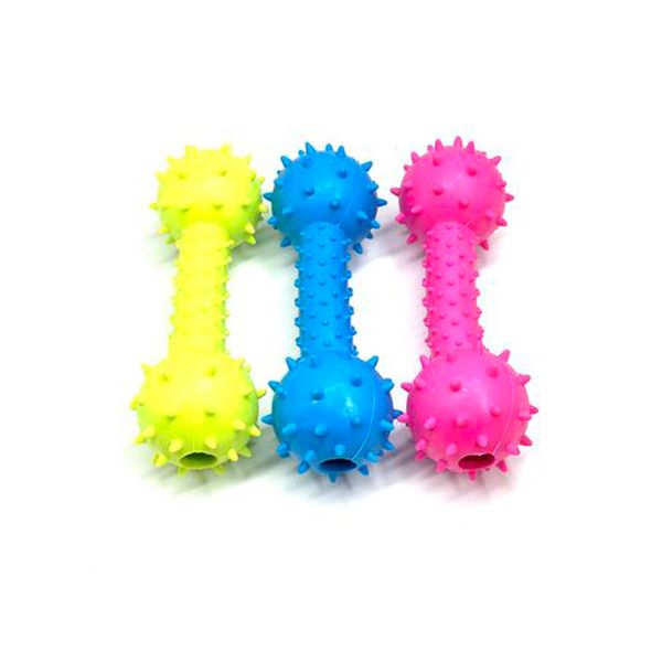 Soul Pets Rubber Dog Bone Toy &amp; Teeth Cleaner with Bells 3 Pack
