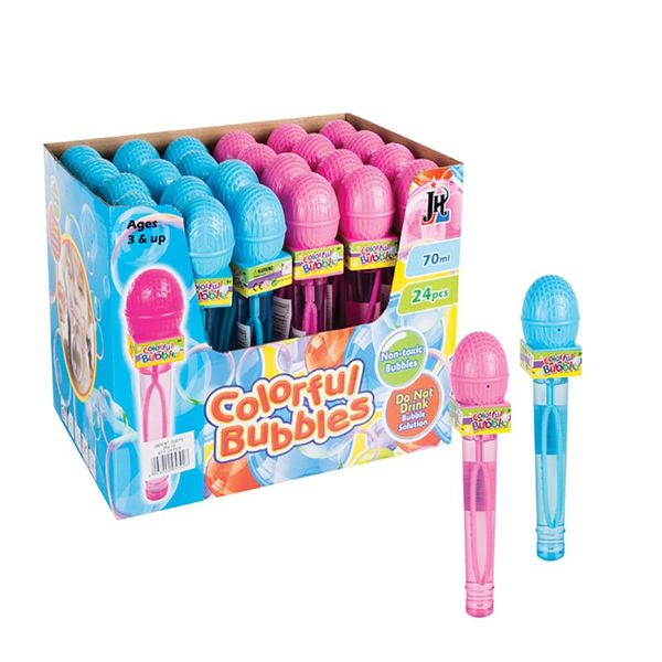 Bulk Pack x 24 Bubble Novelty Microphone 70ml