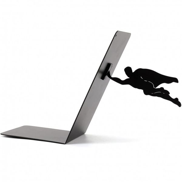 i-Total Bookend - Superhero - Black Metal