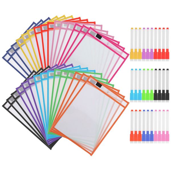Erase Pockets Perfect Classroom Organization Reusable Teaching Supplies