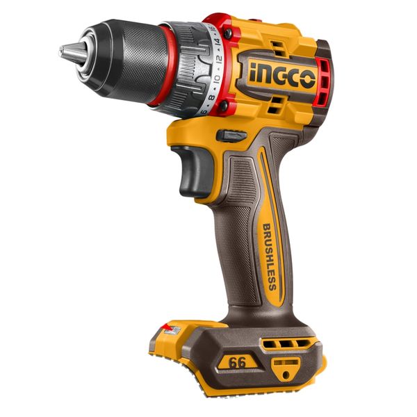 Ingco - Cordless Drill (66Nm) with 2 x 2.0Ah Batteries, Charger &amp; Acc.