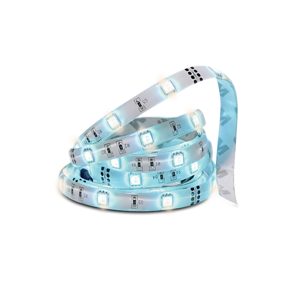 Switched 3M RGB LED Strip Light Kit with Remote