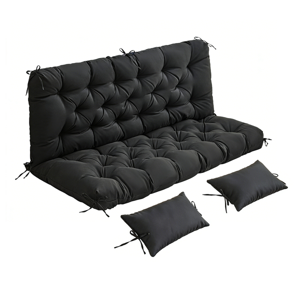 Outdoor Cushion Porch Swing Cushion with 2 Pillow for Bench Hanging Chair