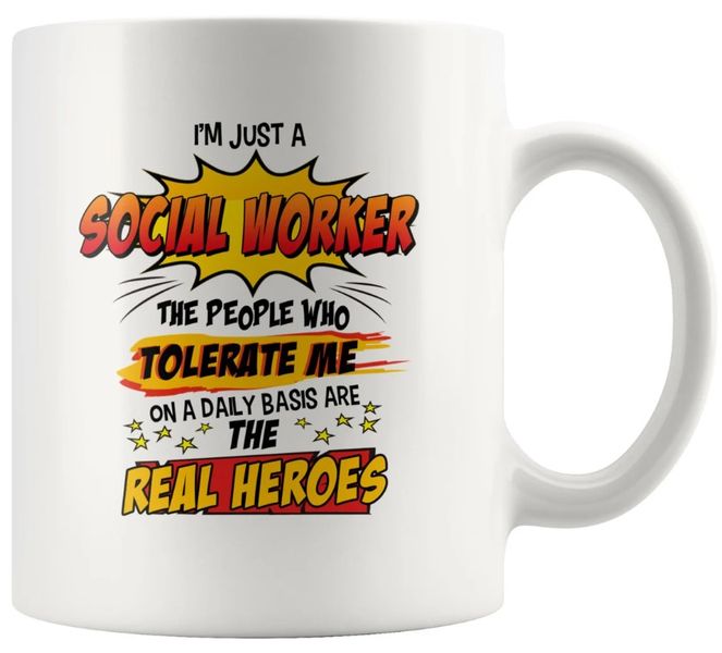 I'm Just A Social Worker Colleague Coworker Boss Gift Coffee Mug