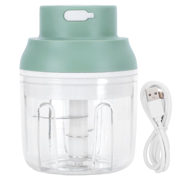 Vegetable Cutter 250ml Electric Garlic Masher Crusher Grinder Kitchen Green