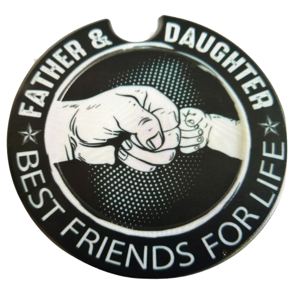 Licence Disk Holder - Father and Daughter