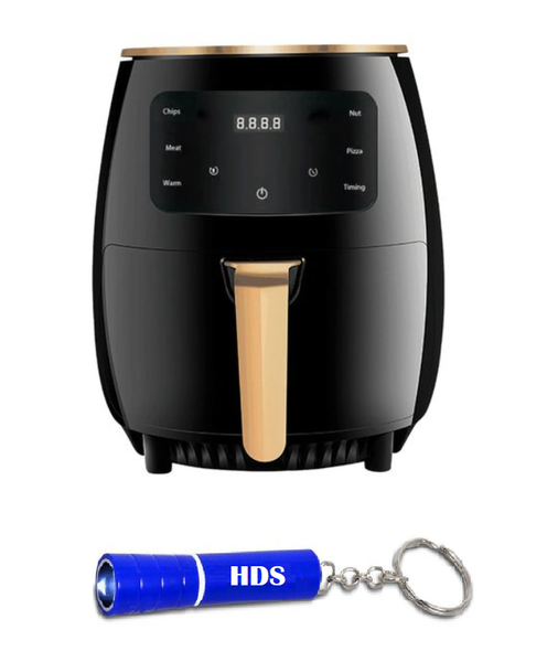 TakeMe Home 6L Easy Living Air Fryer - Black and Gold with HDS Torch