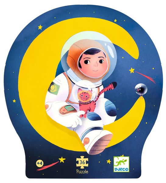 Djeco Puzzles - Astronaut on the Moon - Set of 36