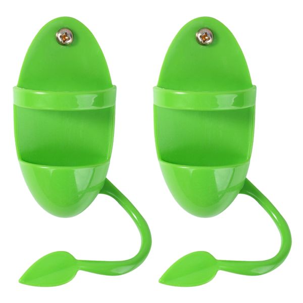 Pet Adjustable Cage Mounted Plant Simulation Bird Feeder Set of 2 (11cm)