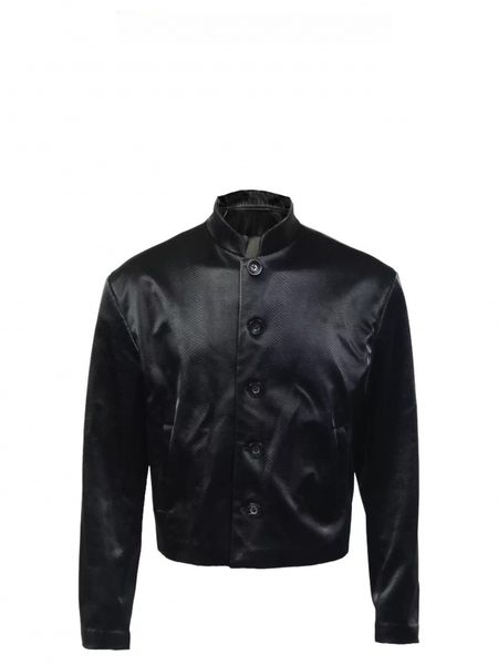 Men, Youth Black Nubuck PU Long Sleeve Regular Formal Shirt