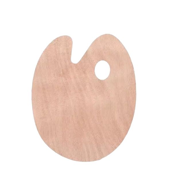 20x30cm Oval Style Wood Artist Palette For Art Painting