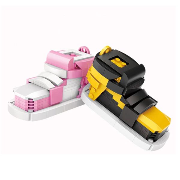 iKids Mini Blocks | Sports Shoes | Pink &amp; Yellow