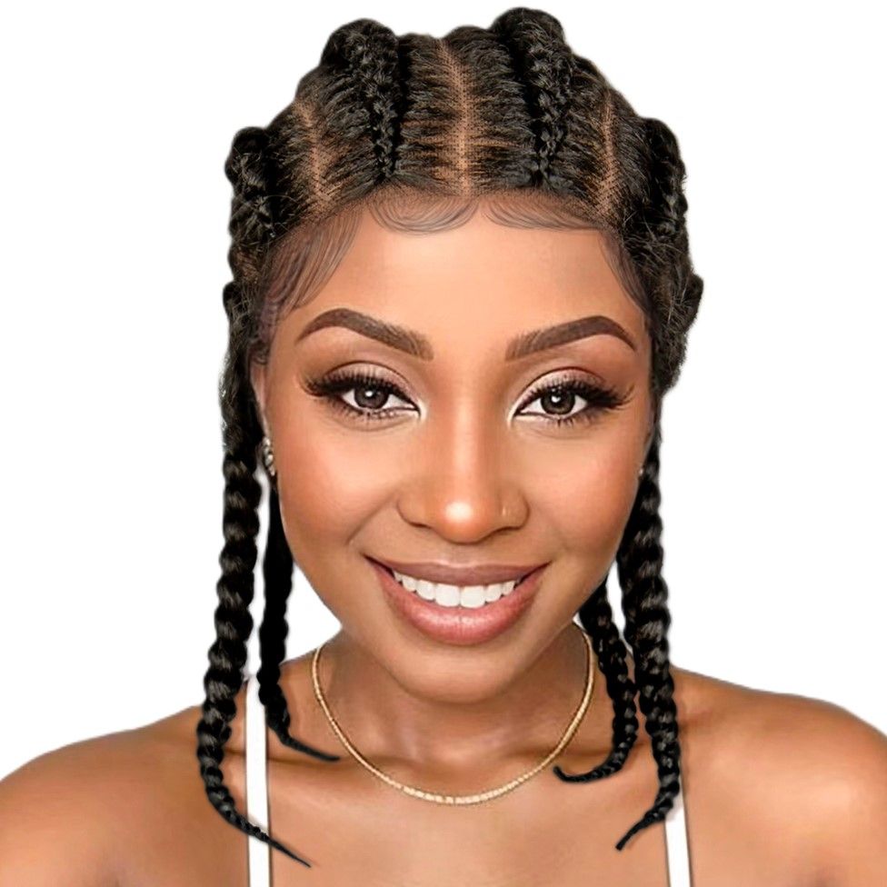 Synthetic full lace braided wig 6 dutches braided 14 inch shop