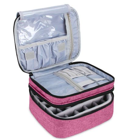 Nail Polish Storage Bag 30 Grids Nylon Organizer for Perfume