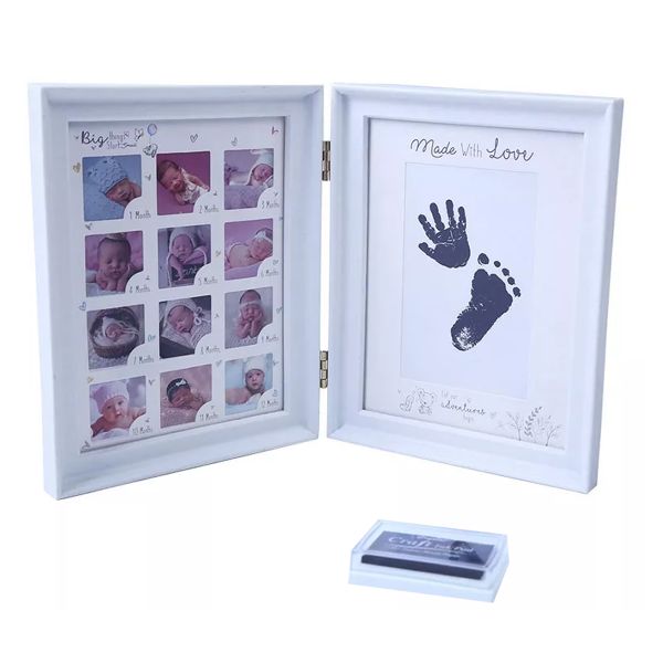 Baby Milestone Photo Frame Handprint Footprints Gift Stamp Memory Keepsake