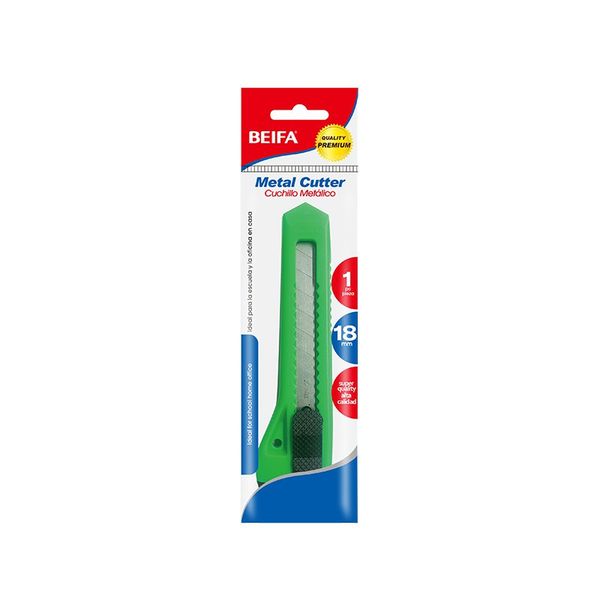 Utility Knives-18mm -green color-12 x Utility Knives