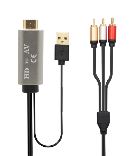 AICOM - HDMI Male to 3RCA(AV) Converter Cable (2m)