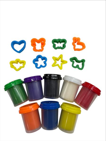 Kids Dough Play Set - 8 Colors with Fun Shape Cutters
