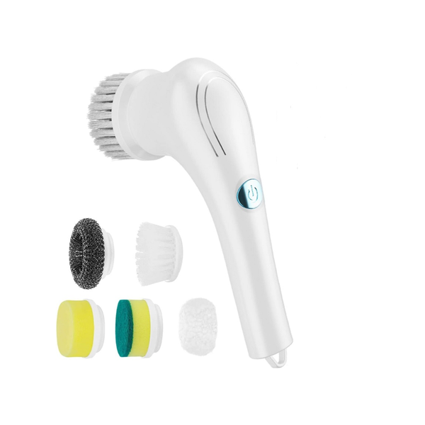 5-in-1 Rechargeable Electric Cleaning Brush with Replaceable Heads