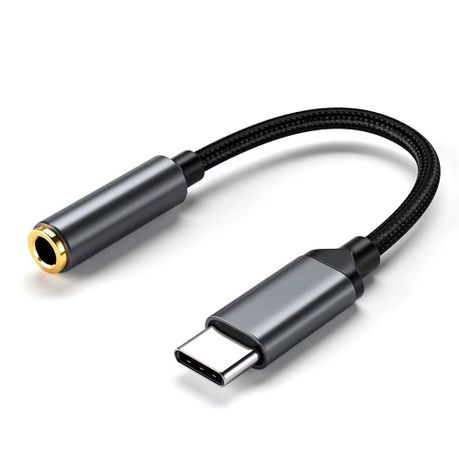 USB-C to 3.5mm Audio Jack Adapter-Type-C Male to AUX Female Converter Cable Image