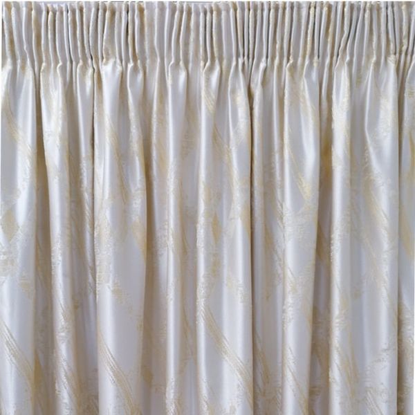 Taped -Allure Cream Lined Curtain image