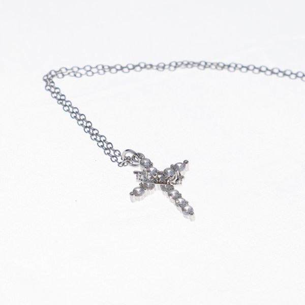 Silver Popular Cross with Crown Pendant Necklaces with Chain